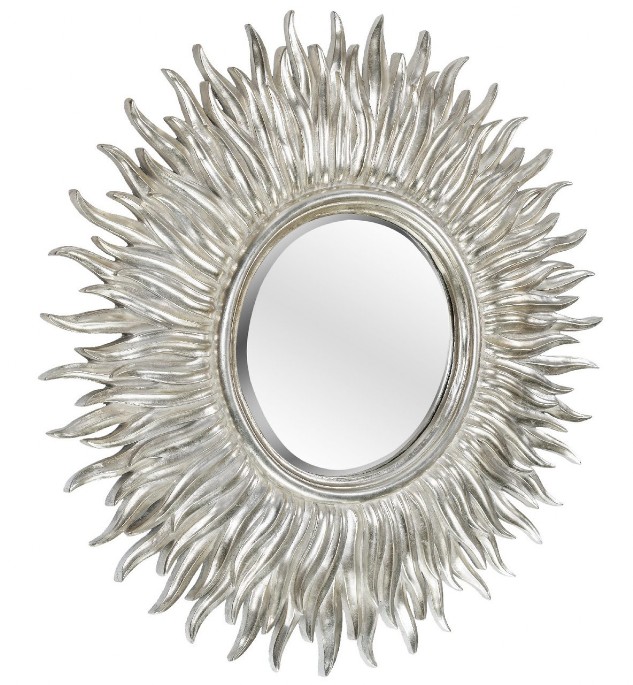 Резное зеркало солнце серебро
